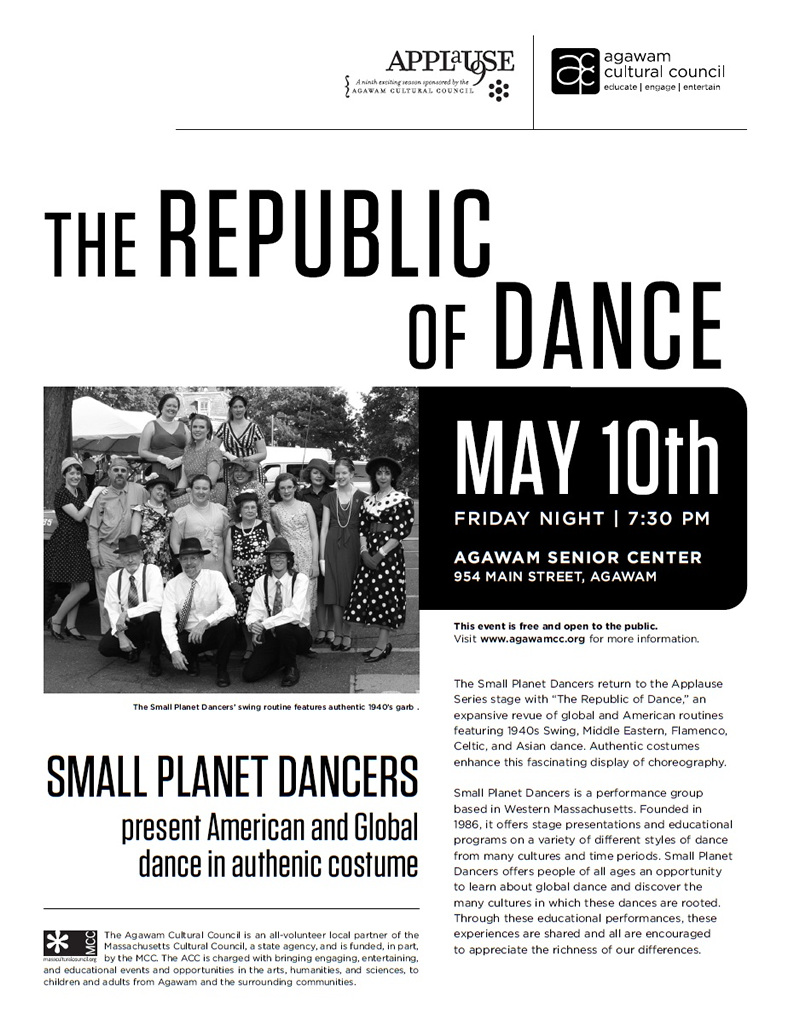 Applause Series flyer for May 10, 2013.