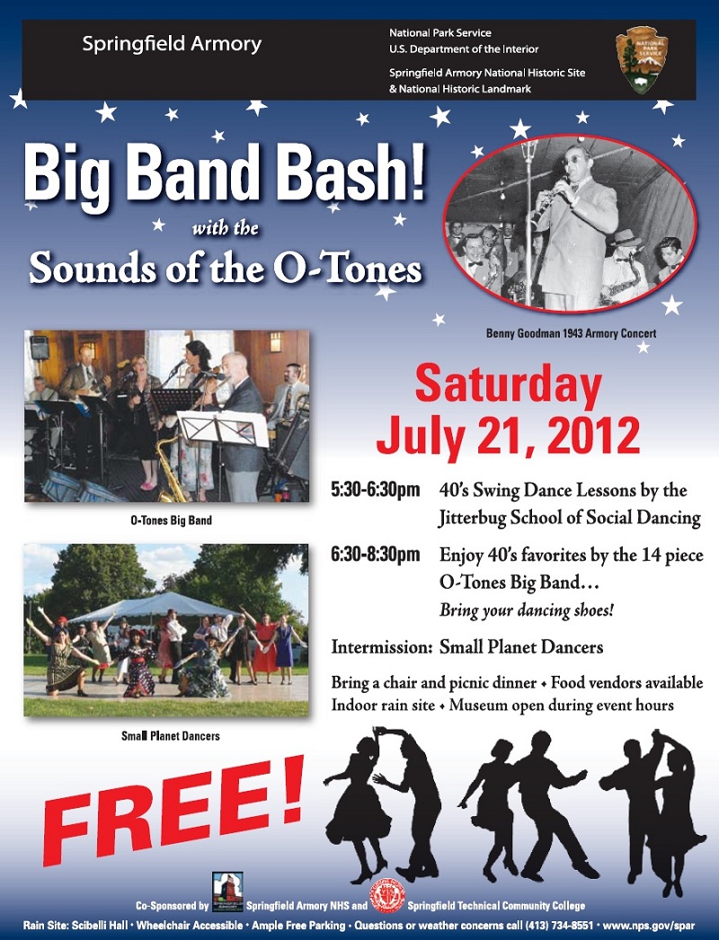 Poster announcing Small Planet Dancers preforming at Springfield Armory on July 21, 2012.